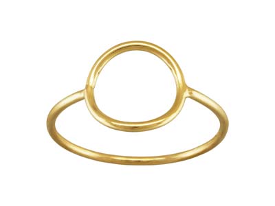 Anillo PequeÑo De Oro Laminado Con De DiseÑo De CÍrculo Abierto - Imagen Estandar - 1