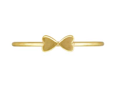 Anillo Doble Corazn, Gold Filled, Tamaño M 5354