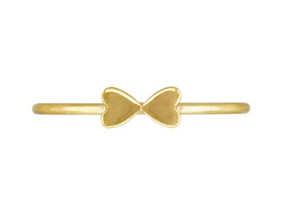 Anillo Doble Corazn, Gold Filled, Tamaño S Aproximadamente  51