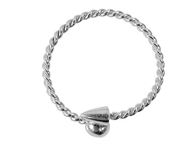 Anillo Ajustable De Hilo Torcido, Plata 925 - Imagen Estandar - 2
