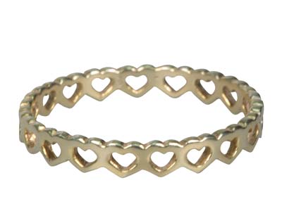 Anillo Con Motivo De Corazn, Plata925 Bañada En Oro, Dedo 5455