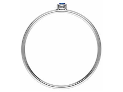 Anillo Con Piedra De Nacimiento De Diciembre, Circonita Azul De 2 mm, Plata 925, Tamaño 53/54 - Imagen Estandar - 3