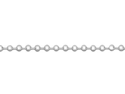 Cadena De Bolas 1,2 mm, 45 cm, Plata 925 - Imagen Estandar - 3
