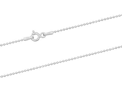 Cadena De Bolas 1,2 mm, 50 cm, Plata 925 - Imagen Estandar - 2