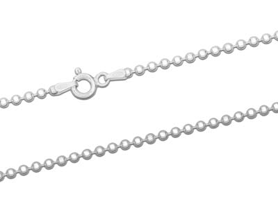 Cadena De Bolas 2,2 mm, 45 cm, Plata 925 Revestida Para Inhibir El Deslustre - Imagen Estandar - 2