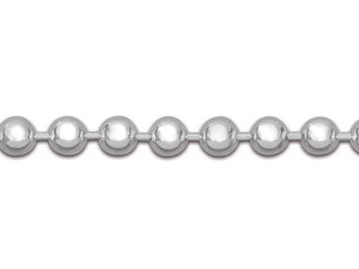 Cadena De Bolas 2,2 mm, 45 cm, Plata 925 Revestida Para Inhibir El Deslustre - Imagen Estandar - 3