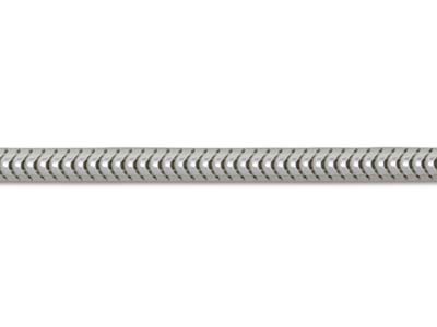 Cadena De Serpiente Redonda 1,6 mm,50 cm, Plata 925 - Imagen Estandar - 3