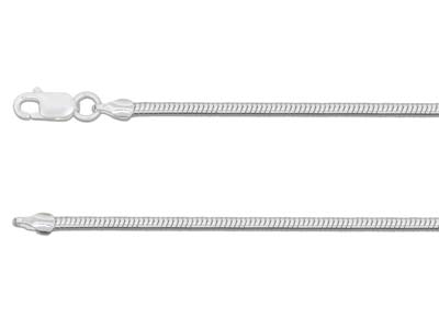 Cadena De Serpiente Redonda 1,9 mm,50 cm, Plata 925 - Imagen Estandar - 1