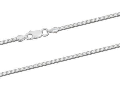 Cadena De Serpiente Redonda 1,9 mm,50 cm, Plata 925 - Imagen Estandar - 2