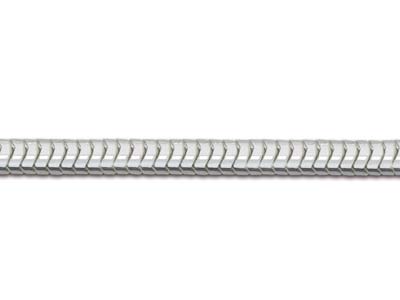 Cadena De Serpiente Redonda 1,9 mm,50 cm, Plata 925 - Imagen Estandar - 3