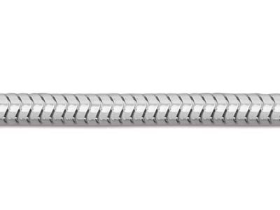 Cadena De Serpiente Redonda 2,4 mm,60 cm, Plata 925 - Imagen Estandar - 3