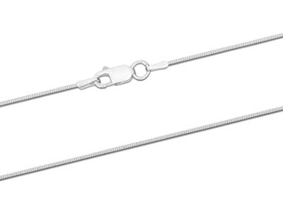 Cadena De Eslabones Tipo Serpiente Redondos 1 mm, 45 cm, Plata 925 - Imagen Estandar - 2