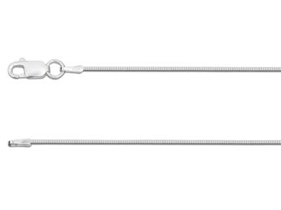 Cadena De Serpiente Redonda 1 mm, 60 cm, Plata 925 - Imagen Estandar - 1