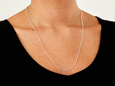 Cadena De Malla Jaseron 1,7 mm, 55 cm, Plata 925 - Imagen Estandar - 4