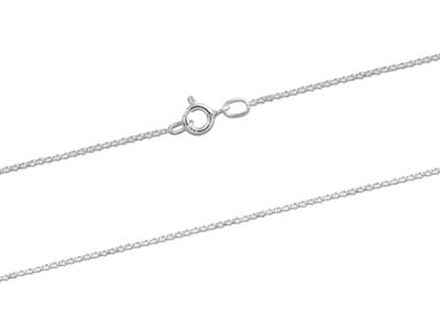 Cadena De Malla Fina Jaseron 1 mm, 40 cm, Plata 925 - Imagen Estandar - 2