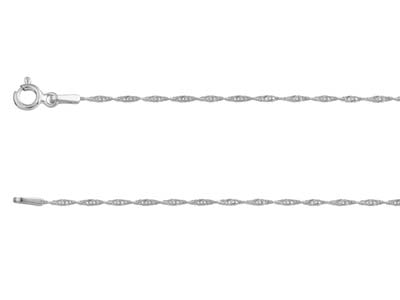Cadena De Eslabones Gourmette Torcida 1,2mm, 40cm, Plata 925