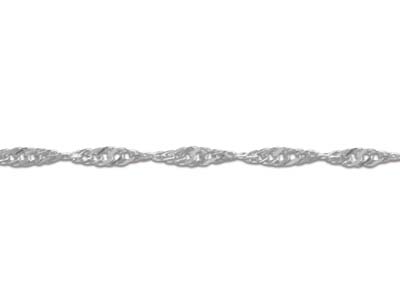 Cadena De Eslabones Retorcida 1,2 mm, 55 cm, Plata 925 - Imagen Estandar - 3