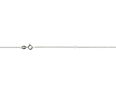 Cadena De Eslabones For\at 1,2 mm, 40-45cm, Plata 925 Rodiada - Imagen Estandar - 1