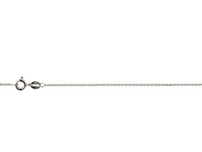 Cadena De Eslabones For\at 1,2 mm, 40-45cm, Plata 925 Rodiada - Imagen Estandar - 3