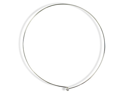 Gargantilla Alambre Rgido 2 Mm, 40cm, Plata 925