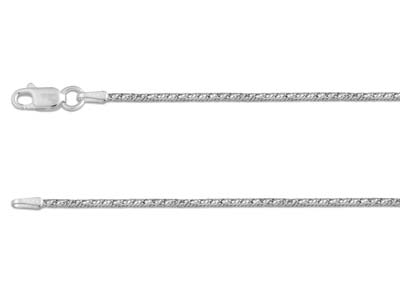 Cadena De Serpiente Con Acabado De Diamante De Fantasía, 1,5 mm, 40 cm, Plata 925 De Contraste - Imagen Estandar - 1