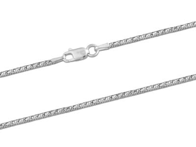 Cadena De Malla De Serpiente De Corte Diamante De Moda, 1,8 mm, 40 cm,plata 925 De Contraste - Imagen Estandar - 2