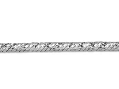 Cadena De Malla De Serpiente De Corte Diamante De Moda, 1,8 mm, 40 cm,plata 925 De Contraste - Imagen Estandar - 3