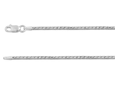 Cadena De Malla De Serpiente De Corte Diamante De Moda, 1,8 mm, 45 cm,plata 925 De Contraste - Imagen Estandar - 1