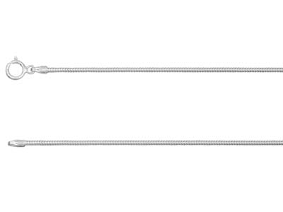 Cadena De Malla De Serpiente Diamantado, 1,2 mm, 60 cm, Plata 925 - Imagen Estandar - 1
