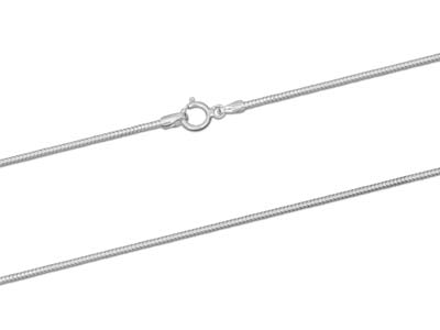 Cadena De Malla De Serpiente Diamantado, 1,2 mm, 60 cm, Plata 925 - Imagen Estandar - 2