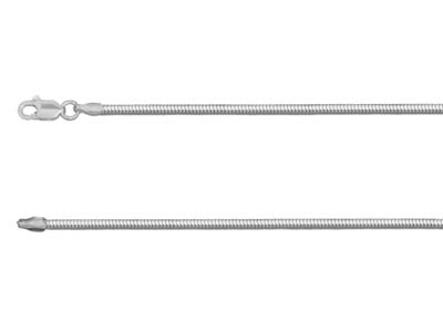 Cadena De Malla De Serpiente Diamantada, 1,6 mm, 50 cm, Plata 925 - Imagen Estandar - 1