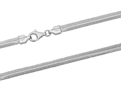 Cadena Malla Serpiente Plana 4,2 X 1,8 mm, 45 cm, Plata 925 MM - Imagen Estandar - 2