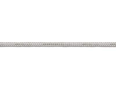 Cadena Fina De Malla De Serpiente 0,9 mm, 45 cm, Plata 925 - Imagen Estandar - 3
