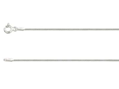Cadena Fina De Malla De Serpiente 0,9mm, 50cm, Plata 925