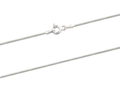 Cadena Fina De Malla De Serpiente 0,9 mm, 60 cm, Plata 925 - Imagen Estandar - 2