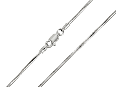 St Sil 1.2mm Rnd Snake Chain 24