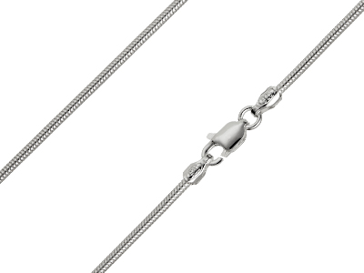 St Sil 1.4mm Rnd Snake Chain 22