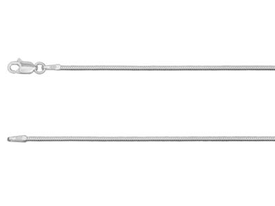 Cadena De Eslabones Cuadrados Tipo Serpiente 1,2 mm, 40 cm, Plata 925 - Imagen Estandar - 1