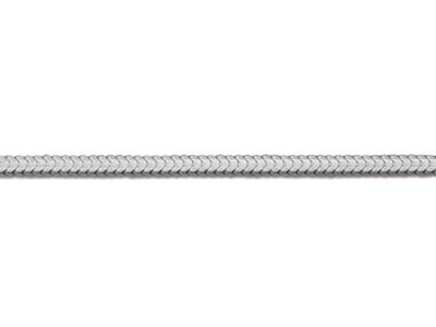 Cadena De Eslabones Cuadrados Tipo Serpiente 1,2 mm, 40 cm, Plata 925 - Imagen Estandar - 3