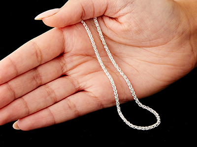 Cadena De Malla Palmier 2,5 mm, 40 cm, Plata 925 - Imagen Estandar - 6