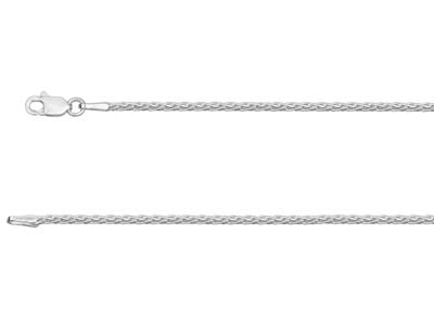 Cadena De Malla Palmier Diamantada 1,5mm, 45cm, Plata 925 Británico