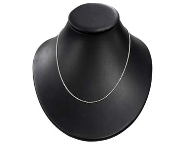 Cadena De Malla Palmier Diamantada 1,5 mm, 50 cm, Plata 925 Británico - Imagen Estandar - 5