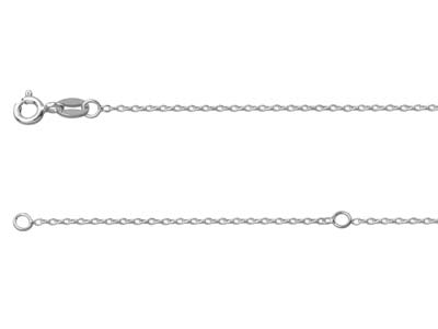 Cadena De Eslabones Forzada De Corte Diamante 1,3 mm, 45-50 cm, Plata 925 Sello De Contraste - Imagen Estandar - 1