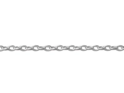 Cadena De Eslabones Forzada De Corte Diamante 1,3 mm, 45-50 cm, Plata 925 Sello De Contraste - Imagen Estandar - 3