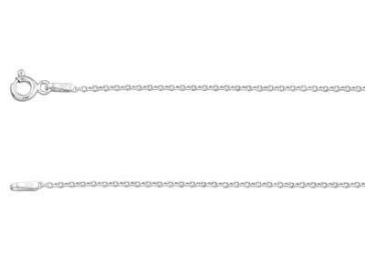 Cadena De Eslabones For\at De Cortediamante Martillada, 1,2 mm, 45 cm , Plata 925 De Contraste - Imagen Estandar - 1