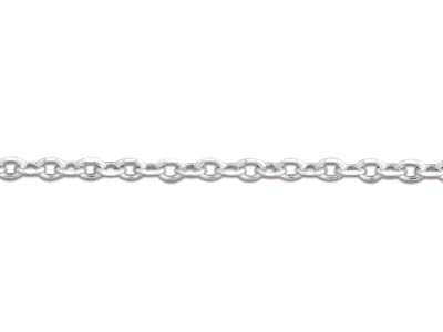 Cadena De Eslabones For\at De Cortediamante Martillada, 1,2 mm, 45 cm , Plata 925 De Contraste - Imagen Estandar - 3