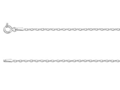 Cadena De Eslabones For\at Diamantada Y Martillada, 1,5 mm, 40 cm, Plata 925 De Contraste - Imagen Estandar - 1