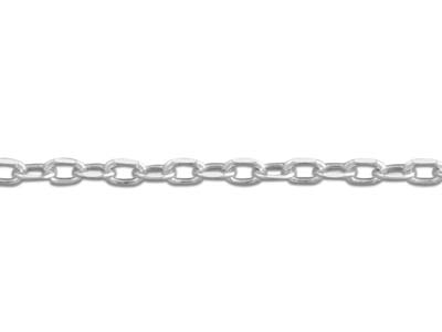 Cadena De Eslabones For\at Diamantada Y Martillada, 1,5 mm, 55 cm, Plata 925 De Contraste - Imagen Estandar - 3