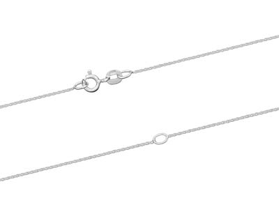 Cadena De Malla Forzada Diamantada 0,90 mm, 45-50 cm, Plata 925 - Imagen Estandar - 2