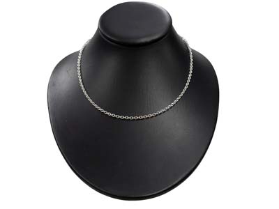 Cadena De Eslabones For\at Redonda 3,9 mm, 45 cm, Plata 925 - Imagen Estandar - 5